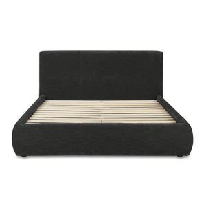 TOV Furniture Isla Textured Velvet Bed – Modern Design with Plush Comfort for a Serene, Stylish Bedroom Retreat Charcoal / Queen TOV-B69164