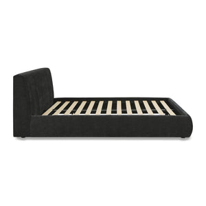 TOV Furniture Isla Textured Velvet Bed – Modern Design with Plush Comfort for a Serene, Stylish Bedroom Retreat Charcoal / Queen TOV-B69164