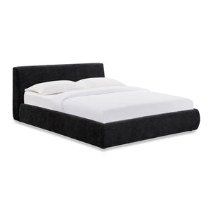 TOV Furniture Isla Textured Velvet Bed – Modern Design with Plush Comfort for a Serene, Stylish Bedroom Retreat Charcoal / Queen TOV-B69164