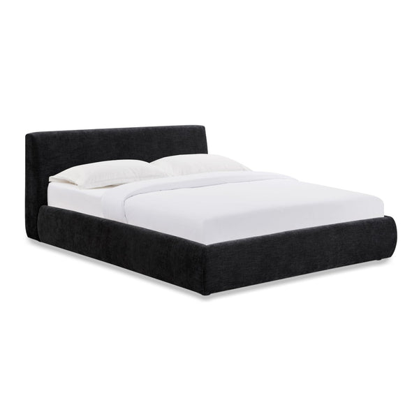 TOV Furniture Isla Textured Velvet Bed – Modern Design with Plush Comfort for a Serene, Stylish Bedroom Retreat Charcoal / Queen TOV-B69164