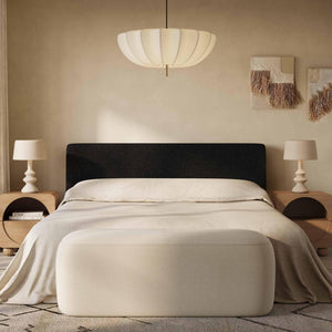 TOV Furniture Isla Textured Velvet Bed – Modern Design with Plush Comfort for a Serene, Stylish Bedroom Retreat Charcoal / Queen TOV-B69164