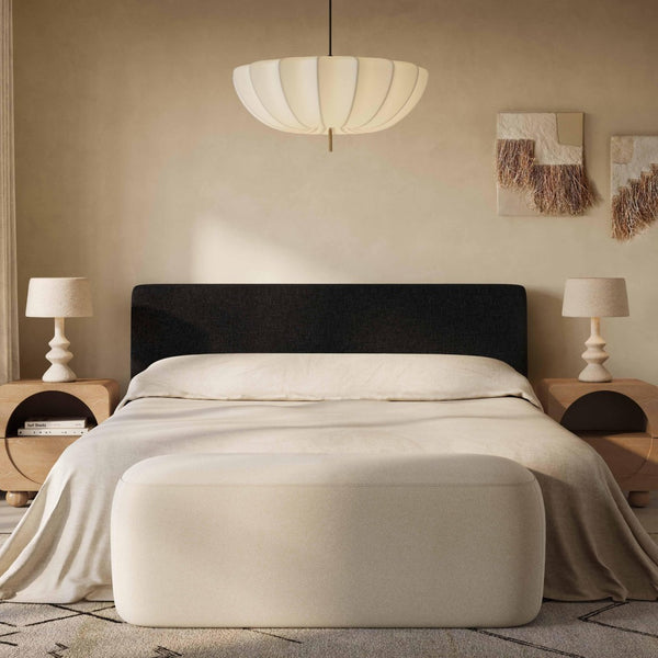 TOV Furniture Isla Textured Velvet Bed – Modern Design with Plush Comfort for a Serene, Stylish Bedroom Retreat Charcoal / Queen TOV-B69164