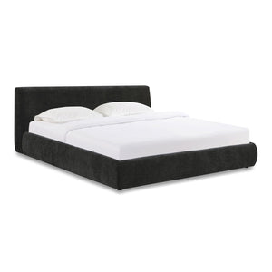TOV Furniture Isla Textured Velvet Bed – Modern Design with Plush Comfort for a Serene, Stylish Bedroom Retreat Charcoal / King TOV-B69165
