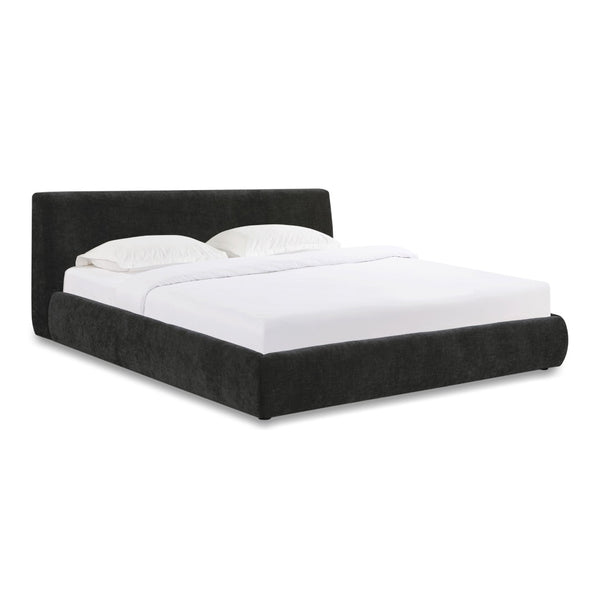 TOV Furniture Isla Textured Velvet Bed – Modern Design with Plush Comfort for a Serene, Stylish Bedroom Retreat Charcoal / King TOV-B69165