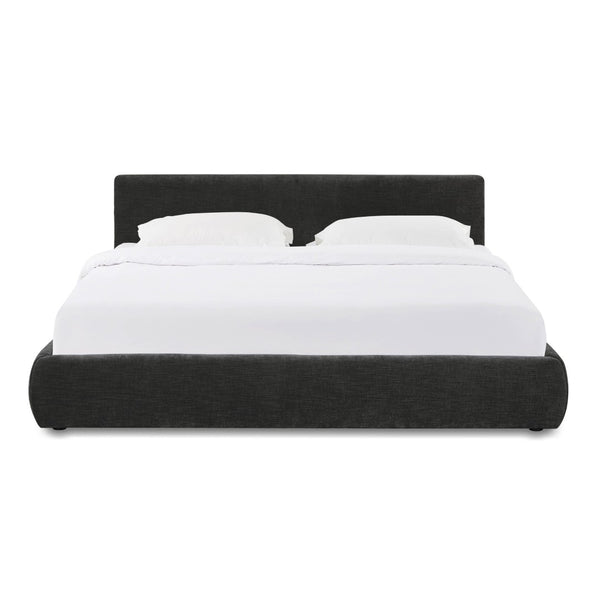 TOV Furniture Isla Textured Velvet Bed – Modern Design with Plush Comfort for a Serene, Stylish Bedroom Retreat Charcoal / King TOV-B69165
