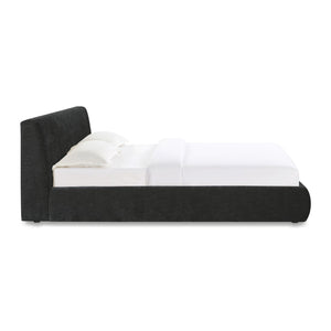 TOV Furniture Isla Textured Velvet Bed – Modern Design with Plush Comfort for a Serene, Stylish Bedroom Retreat Charcoal / King TOV-B69165