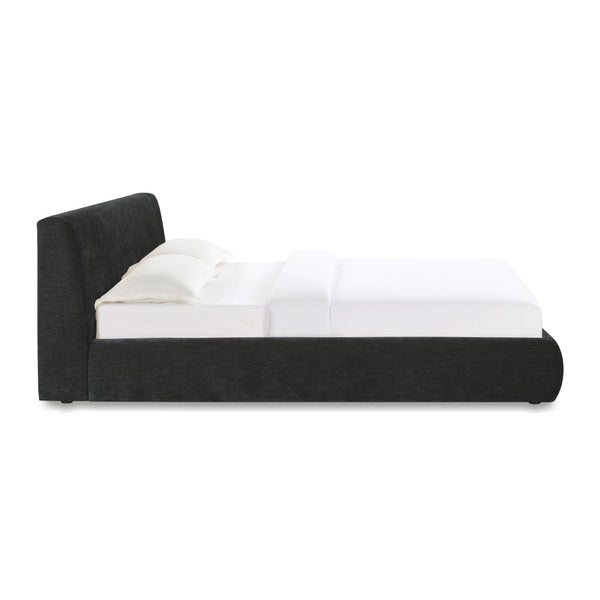 TOV Furniture Isla Textured Velvet Bed – Modern Design with Plush Comfort for a Serene, Stylish Bedroom Retreat Charcoal / King TOV-B69165