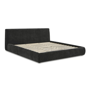 TOV Furniture Isla Textured Velvet Bed – Modern Design with Plush Comfort for a Serene, Stylish Bedroom Retreat Charcoal / King TOV-B69165