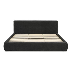 TOV Furniture Isla Textured Velvet Bed – Modern Design with Plush Comfort for a Serene, Stylish Bedroom Retreat Charcoal / King TOV-B69165