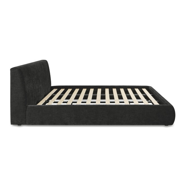 TOV Furniture Isla Textured Velvet Bed – Modern Design with Plush Comfort for a Serene, Stylish Bedroom Retreat Charcoal / King TOV-B69165