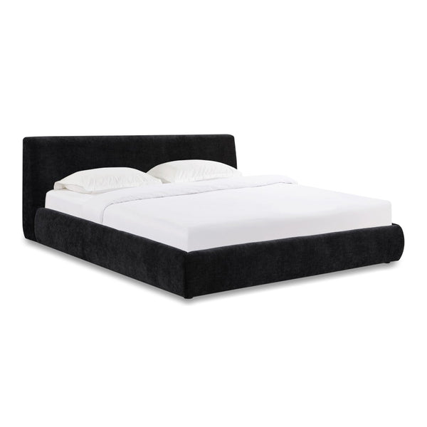 TOV Furniture Isla Textured Velvet Bed – Modern Design with Plush Comfort for a Serene, Stylish Bedroom Retreat Charcoal / King TOV-B69165