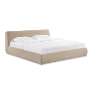 TOV Furniture Isla Textured Velvet Bed – Modern Design with Plush Comfort for a Serene, Stylish Bedroom Retreat Taupe / King TOV-B69167
