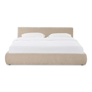 TOV Furniture Isla Textured Velvet Bed – Modern Design with Plush Comfort for a Serene, Stylish Bedroom Retreat Taupe / King TOV-B69167