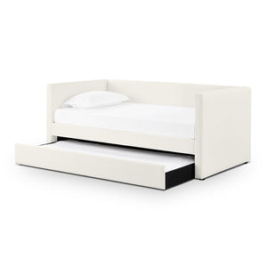 TOV Furniture Alice Linen Twin Trundle Bed - Elegant, Versatile Design with Durable Upholstery for Every Space Cream TOV-B69240