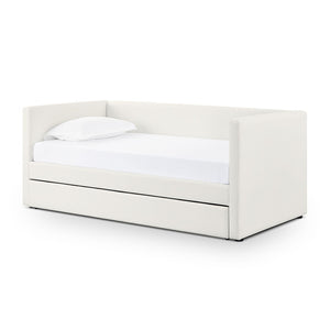 TOV Furniture Alice Linen Twin Trundle Bed - Elegant, Versatile Design with Durable Upholstery for Every Space Cream TOV-B69240