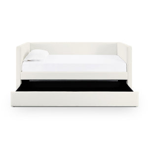 TOV Furniture Alice Linen Twin Trundle Bed - Elegant, Versatile Design with Durable Upholstery for Every Space Cream TOV-B69240