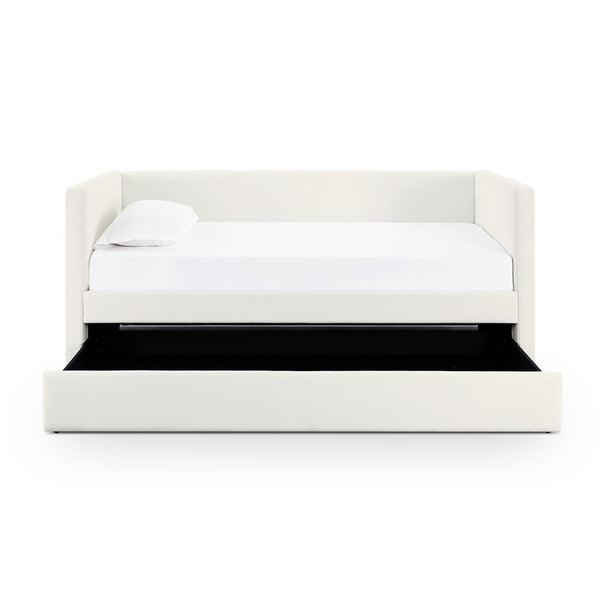 TOV Furniture Alice Linen Twin Trundle Bed - Elegant, Versatile Design with Durable Upholstery for Every Space Cream TOV-B69240