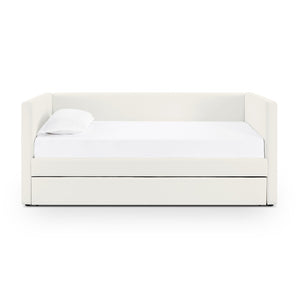 TOV Furniture Alice Linen Twin Trundle Bed - Elegant, Versatile Design with Durable Upholstery for Every Space Cream TOV-B69240