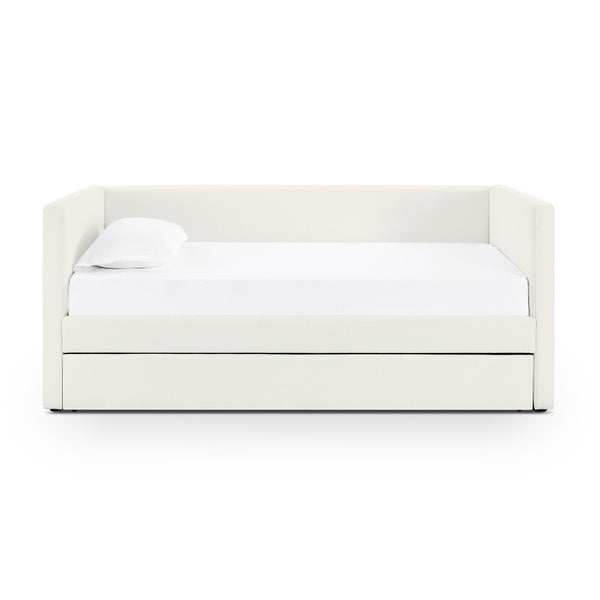 TOV Furniture Alice Linen Twin Trundle Bed - Elegant, Versatile Design with Durable Upholstery for Every Space Cream TOV-B69240