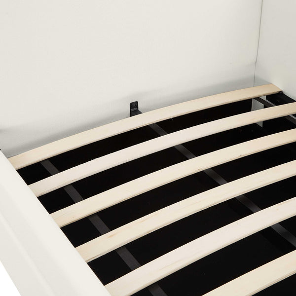 TOV Furniture Alice Linen Twin Trundle Bed - Elegant, Versatile Design with Durable Upholstery for Every Space Cream TOV-B69240