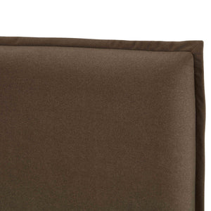 TOV Furniture Mel Faux Mohair Velvet Bed - Elegant, Cozy Centerpiece with Plush Headboard and Sculptural Curves Brown / Queen TOV-B69345