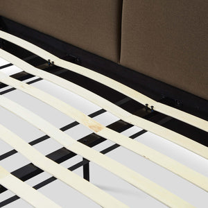 TOV Furniture Mel Faux Mohair Velvet Bed - Elegant, Cozy Centerpiece with Plush Headboard and Sculptural Curves Brown / King TOV-B69346