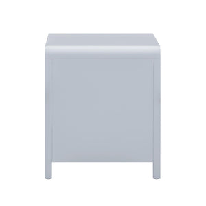 TOV Furniture Patty 28" Handwoven Rattan Nightstand with Soft-Close Drawers for a Breezy Coastal Bedroom Look Blue TOV-B69363