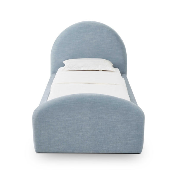TOV Furniture Moon Chambray Blue Chenille Twin Trundle Bed - Stylish, Space-Saving Solution for Any Room TOV-B69370