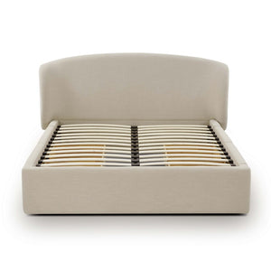 TOV Furniture Corey Upcycled Linen Storage Bed – Eco-Friendly Design with Cozy Comfort and Hidden Storage Solutions Taupe / Queen TOV-B69385