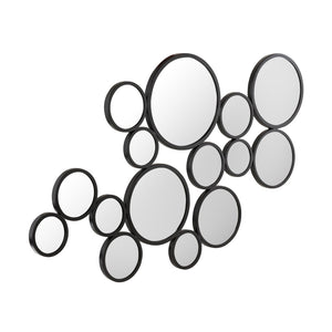 TOV Furniture Zoha 46"X25" Modern Black Wall Mirror - Artistic Cluster Design for Contemporary Spaces & Elegance TOV-C18214