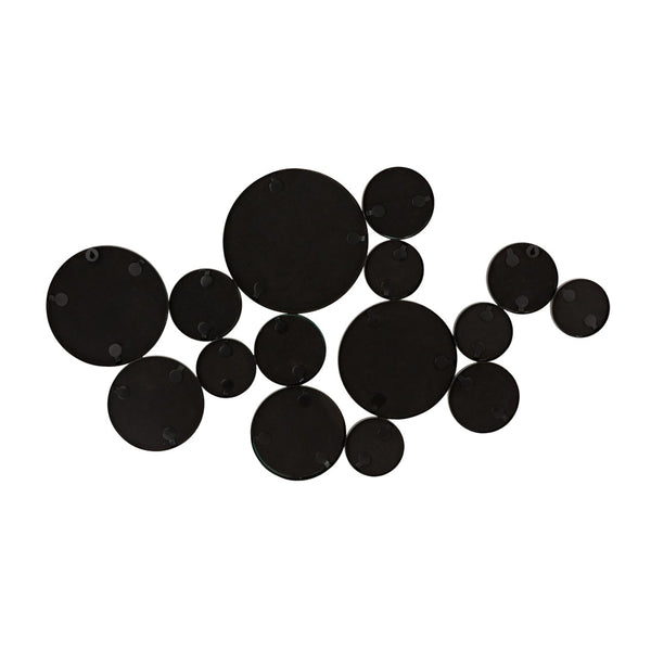 TOV Furniture Zoha 46"X25" Modern Black Wall Mirror - Artistic Cluster Design for Contemporary Spaces & Elegance TOV-C18214