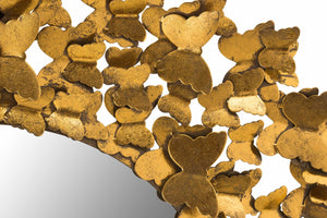 TOV Furniture Butterfly Handcrafted Gold Mirror – Elegant 32.5" x 31.5" Wall Art, Perfect for Eclectic Interiors TOV-C18298