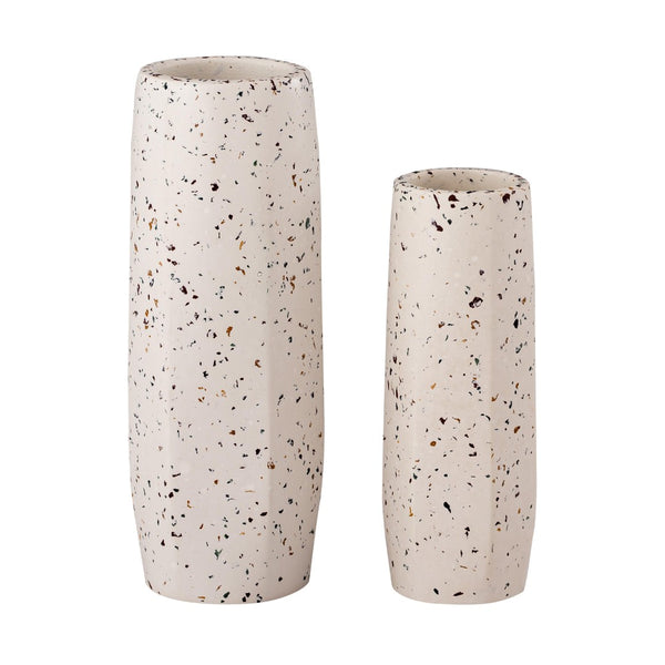 TOV Furniture Terrazzo Concrete Vase - Elegant Handcrafted Décor for Modern Interiors, Perfect for Blooms or Accent Small TOV-C18332