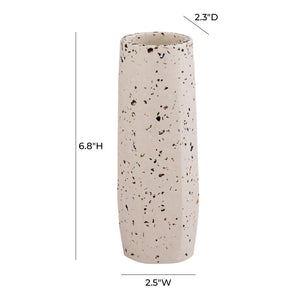 TOV Furniture Terrazzo Concrete Vase - Elegant Handcrafted Décor for Modern Interiors, Perfect for Blooms or Accent Small TOV-C18332