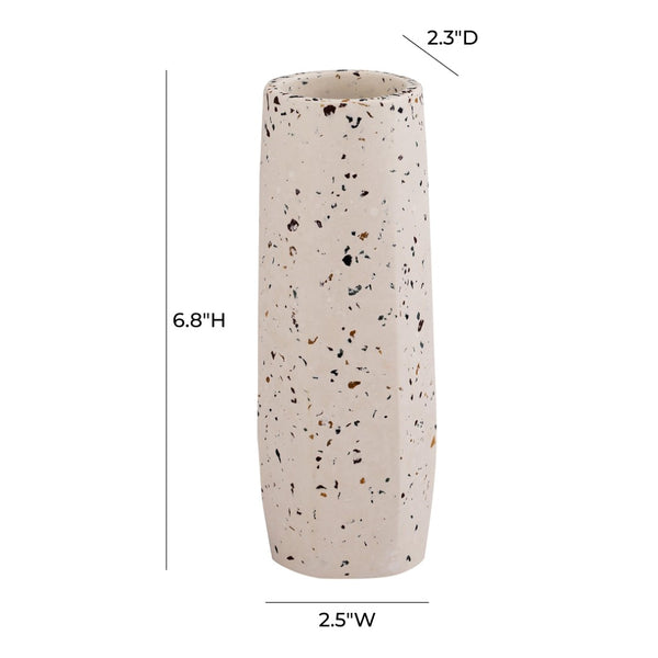 TOV Furniture Terrazzo Concrete Vase - Elegant Handcrafted Décor for Modern Interiors, Perfect for Blooms or Accent Small TOV-C18332