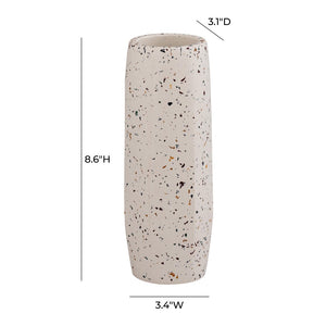 TOV Furniture Terrazzo Concrete Vase - Elegant Handcrafted Décor for Modern Interiors, Perfect for Blooms or Accent Medium TOV-C18333