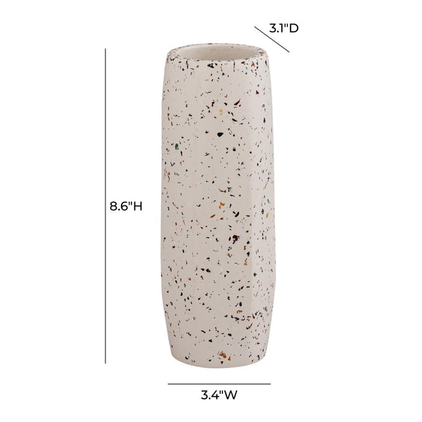TOV Furniture Terrazzo Concrete Vase - Elegant Handcrafted Décor for Modern Interiors, Perfect for Blooms or Accent Medium TOV-C18333