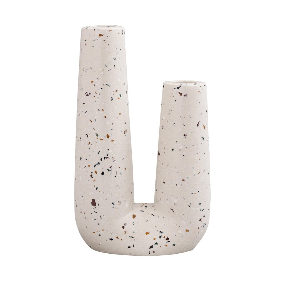 TOV Furniture Terrazzo Tube Vase - Modern Concrete Décor for Stylish Displays, Handmade with Unique Texture & Charm TOV-C18334