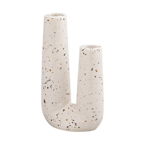 TOV Furniture Terrazzo Tube Vase - Modern Concrete Décor for Stylish Displays, Handmade with Unique Texture & Charm TOV-C18334