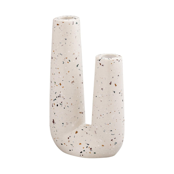 TOV Furniture Terrazzo Tube Vase - Modern Concrete Décor for Stylish Displays, Handmade with Unique Texture & Charm TOV-C18334