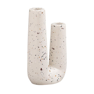 TOV Furniture Terrazzo Tube Vase - Modern Concrete Décor for Stylish Displays, Handmade with Unique Texture & Charm TOV-C18334
