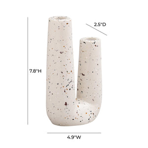 TOV Furniture Terrazzo Tube Vase - Modern Concrete Décor for Stylish Displays, Handmade with Unique Texture & Charm TOV-C18334