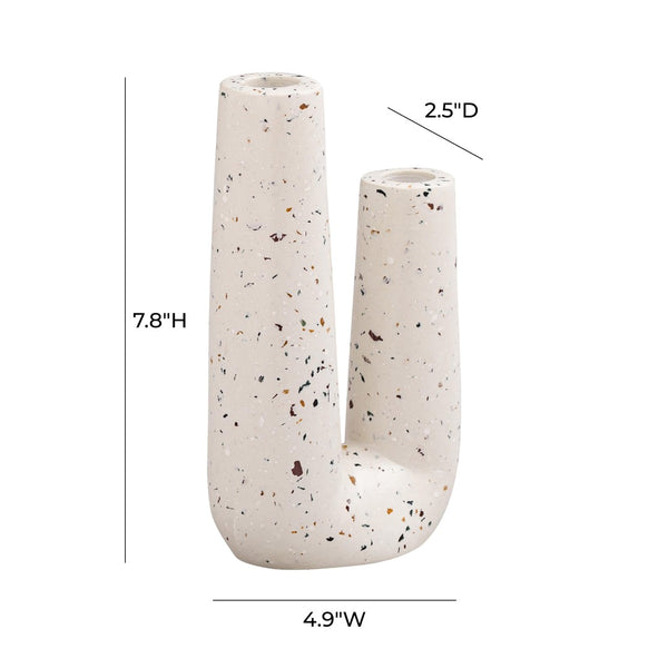 TOV Furniture Terrazzo Tube Vase - Modern Concrete Décor for Stylish Displays, Handmade with Unique Texture & Charm TOV-C18334
