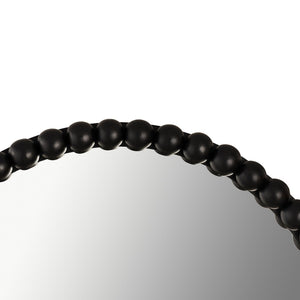 TOV Furniture Baria 30" Handcrafted Wooden Round Wall Mirror - Elevate Your Space with Organic Elegance and Charm Black TOV-C18396