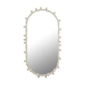 TOV Furniture Bubbles Ivory Oval Wall Mirror - Whimsical Bubble Accents for Elegant Home Decor & Entryways Large TOV-C18414