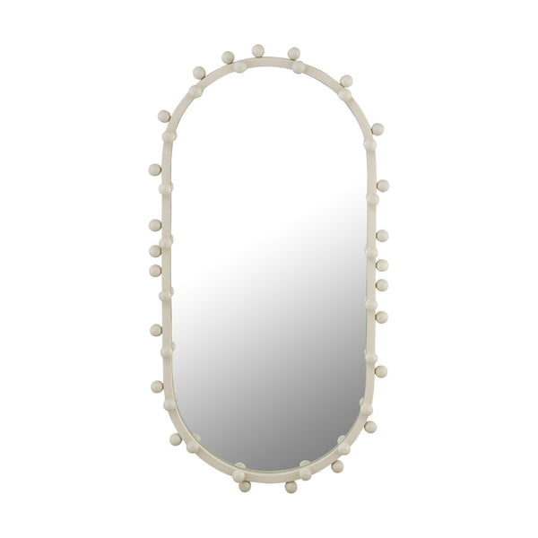 TOV Furniture Bubbles Ivory Oval Wall Mirror - Whimsical Bubble Accents for Elegant Home Decor & Entryways Large TOV-C18414