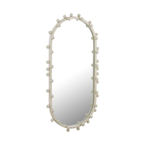 TOV Furniture Bubbles Ivory Oval Wall Mirror - Whimsical Bubble Accents for Elegant Home Decor & Entryways Large TOV-C18414