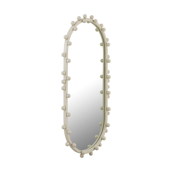 TOV Furniture Bubbles Ivory Oval Wall Mirror - Whimsical Bubble Accents for Elegant Home Decor & Entryways Large TOV-C18414