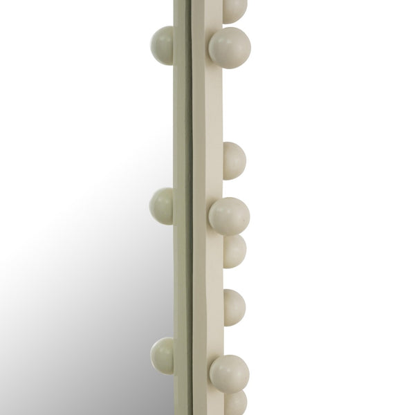 TOV Furniture Bubbles Ivory Oval Wall Mirror - Whimsical Bubble Accents for Elegant Home Decor & Entryways Large TOV-C18414