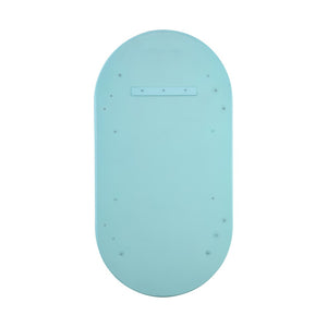 TOV Furniture Neon Oval Wall Mirror - Vibrant Iron Frame with Gold Accents for a Bold, Contemporary Style Blue / Medium TOV-C18418